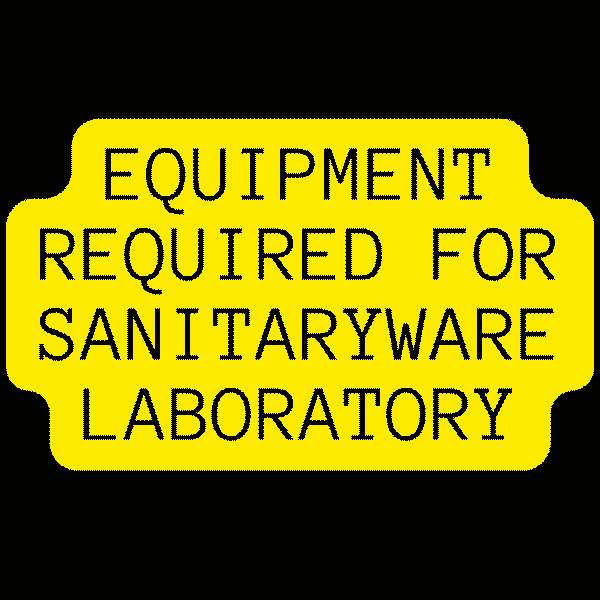equipment required for sanitaryware laboratory
